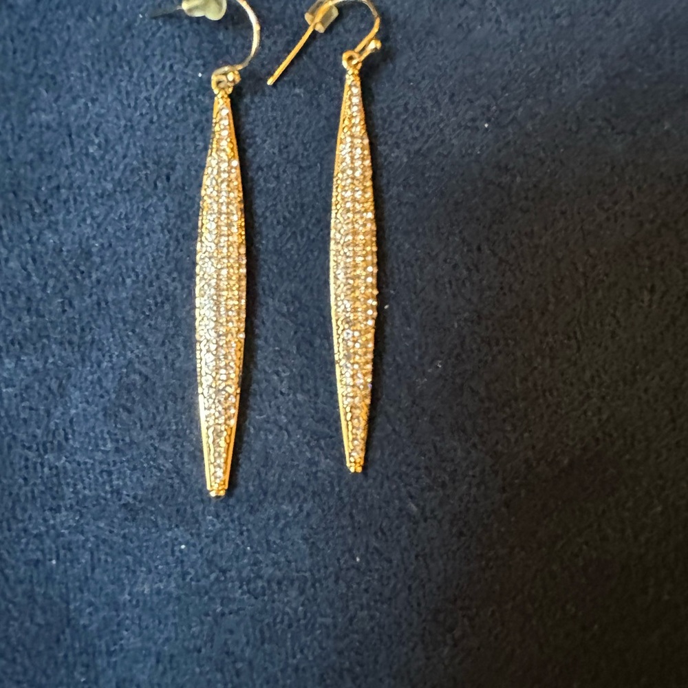 Vince Camuto Gold-Tone Crystal Drop Earrings purchased at Macy’s NY